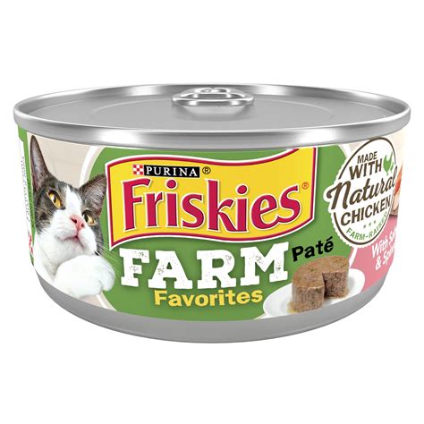 Purina Friskies Farm Favorites Pate Wet Cat Food Chicken Salmon 5 5 Oz