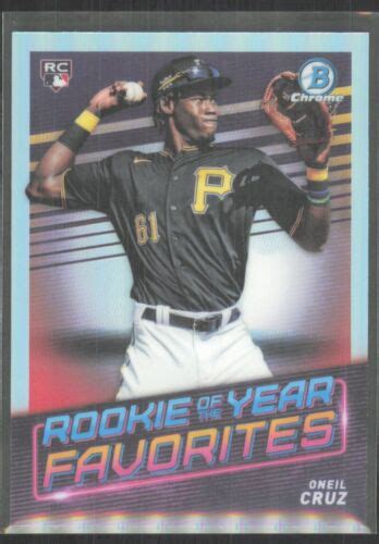 Bowman Chrome Rookie Of The Year Favorites Oneil Cruz Royf Ebay