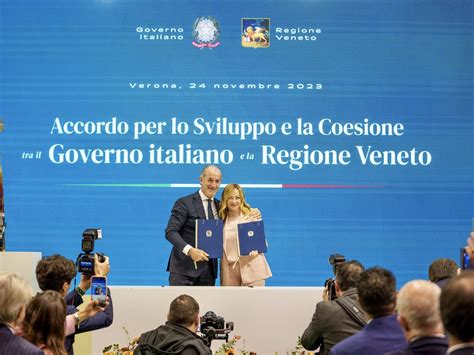 Governo E Regione Del Veneto Firmano L Accordo Per Lo Sviluppo E La