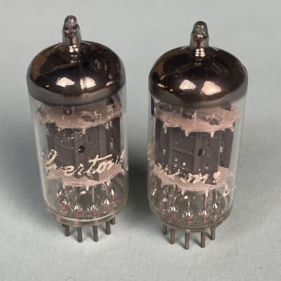 PAIR Amperex ECC83 12ax7 Tubes Holland 1965 Silvertone Reverb