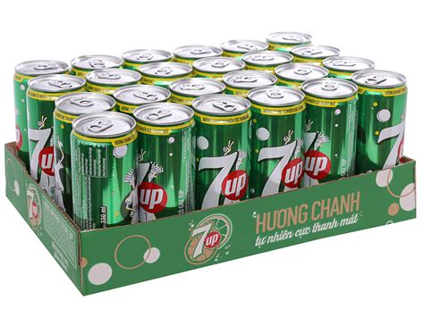 Thùng 7Up lon 320ml vị chanh (320ml/24 lon) – HERA-Kim Tâm Hải