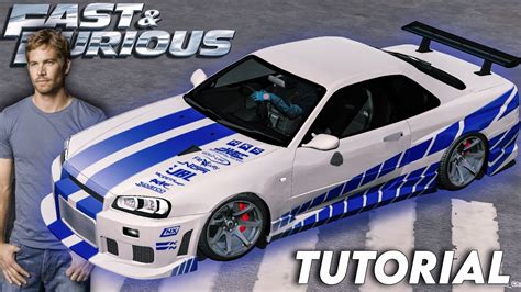 Fast Furious Paul Walker S Nissan Skyline Gtr R Tutorial In Car