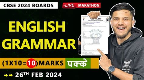 Class 10 English Grammar One Shot English Grammar Class 10