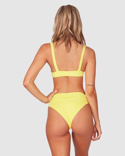 Solid Braguita De Bikini De Tiro Alto Para Mujer RVCA