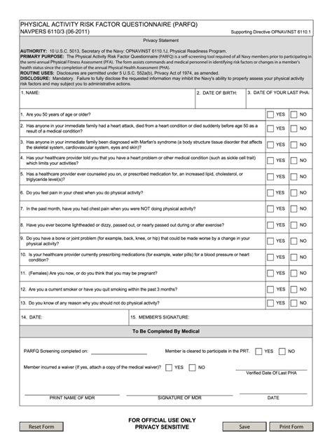 Navy Pha Form Fillable Printable Forms Free Online