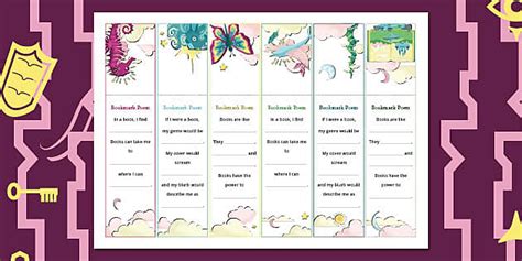 Book Week Poetry Bookmark Teacher Made Twinkl