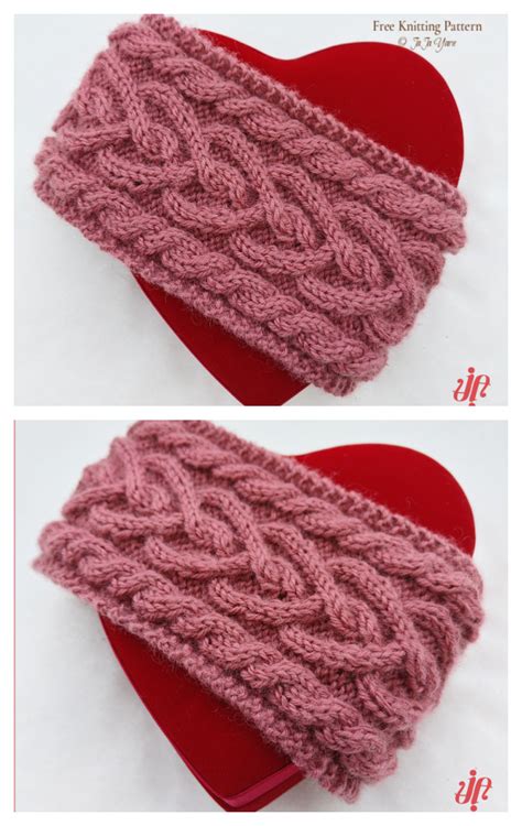 Heart Cable Headband Free Knitting Pattern Knitting Pattern