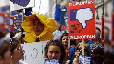 Thousands Join London March To Demand Brexit Deal Referendum Firstpost