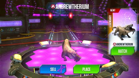 New Andrewtherium Max Level Jurassic World The Game Youtube