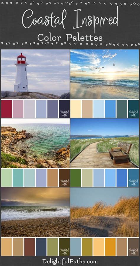 Coastal Inspired Color Palettes Delightful Paths