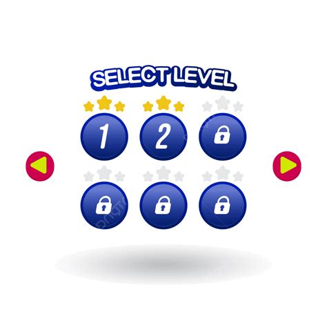 Level Select Vector Design Images Select Level Game Concept Design