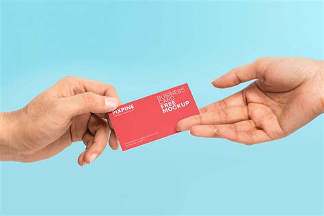 Free Hands Holding Business Card Mockup Free Psd Templates