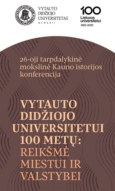 26 oji VDU Kauno istorijos konferencija VDU Humanitarinių mokslų