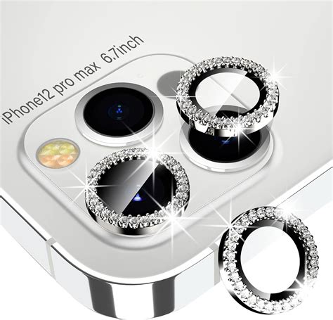 Hsefo Compatible With Iphone 12 Pro Max Camera Lens Protector Bling 3d Rhinestone