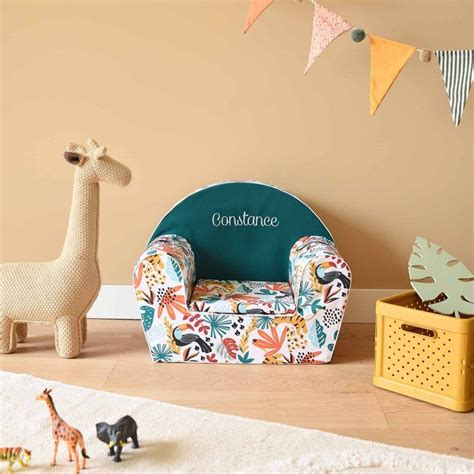 Fauteuil Club Enfant Personnalisable Motif Polyn Sienne