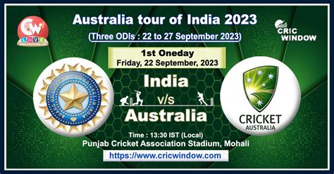 India vs Australia 1st odi live 2023