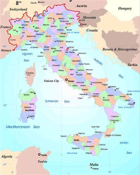 Printable Map Of Northern Italy | Printable Maps