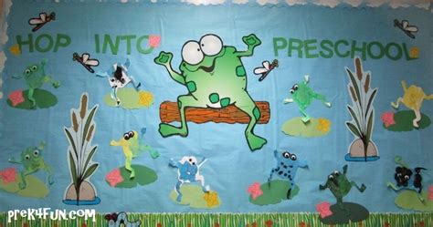 Hop Into Preschool September Hop Into Preschool Welcome Frog Theme Bulletin Preschool