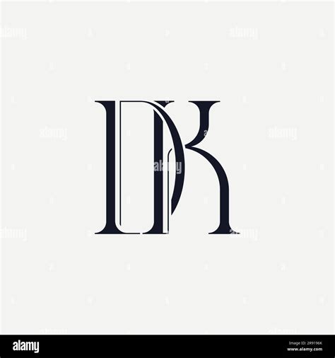 Dk Initials Monogram Concept Logo Design Of Letters D And K Stock