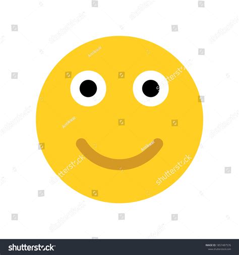 Happy Yellow Emoji Face Vector Icon Stock Vector (Royalty Free ...