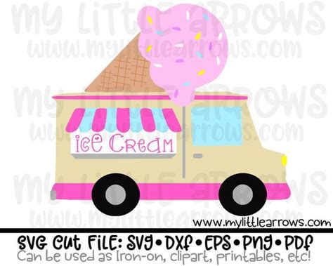 Ice Cream Truck Svg Ice Cream Truck Dxf Ice Cream Svg Etsy Finland