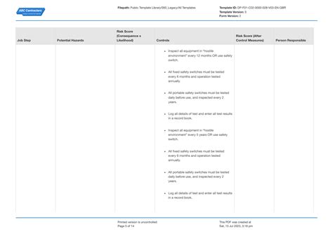 Electrical RAMS Template Use And Customise The Free Template