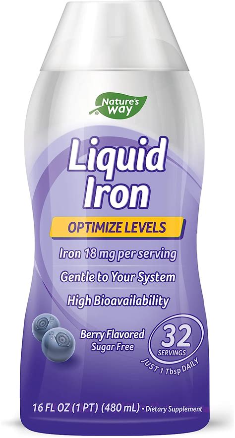 Amazon.com: Nature's Way Liquid Iron, Provides Daily Value of Iron ...