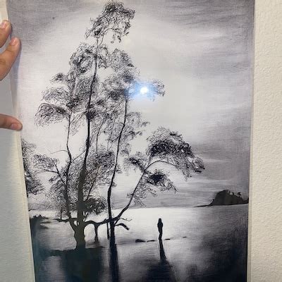 Landscape Charcoal Drawing Print 13x19in329x483mm Wall - Etsy