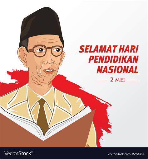 Selamat Hari Pendidikan Nasional 2 Mei Royalty Free Vector