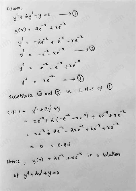 Solved 2 Determine Whether Y X 2e X Xe X Is A Solution Of Y 2y Y 0 E Aivón Y X 4e X