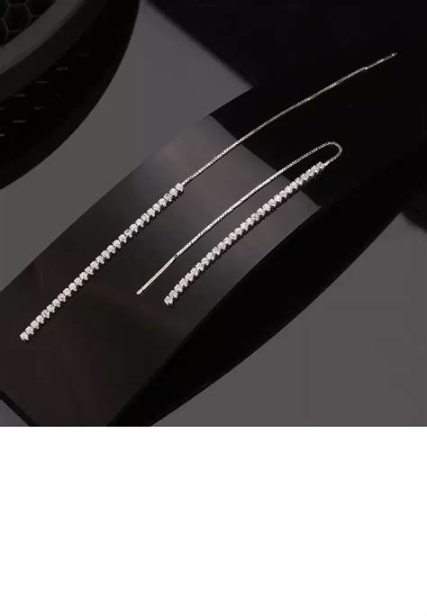 Buy Soeoes Sterling Silver Simple Fashion Geometric Tassel Earrings