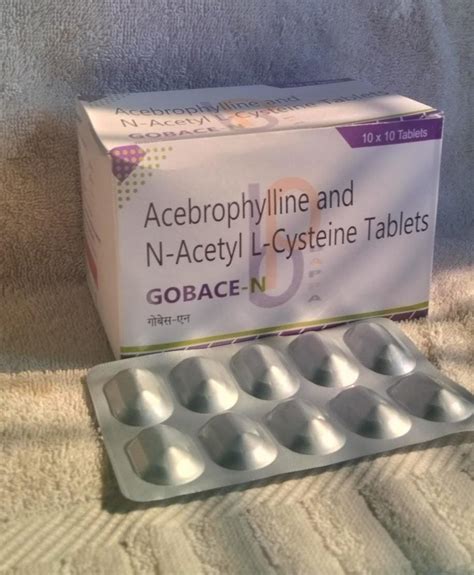 Gobace N Acebrophylline N Acetyl L Cysteine Tablet Packaging Size