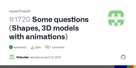 Some Questions Shapes 3d Models With Animations · Raysan5 Raylib