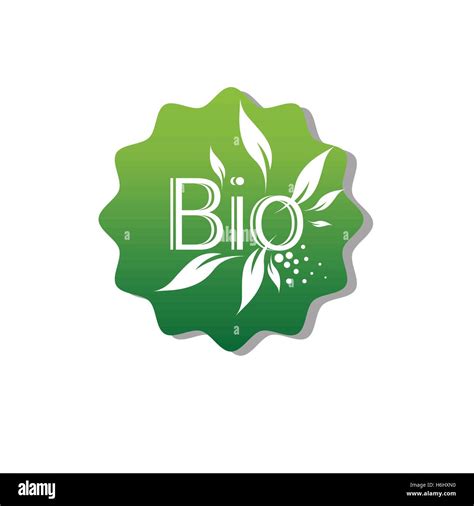 Eco Friendly Organic Natural Product Web Icon Green Logo Flat Vector Illustration Stock Vector