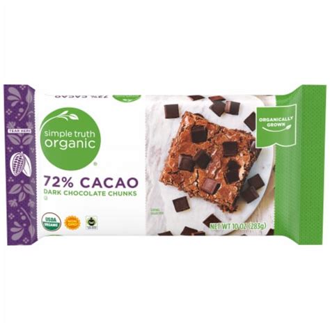 Simple Truth Organic 72 Cacao Dark Chocolate Chunks 10 Oz Kroger