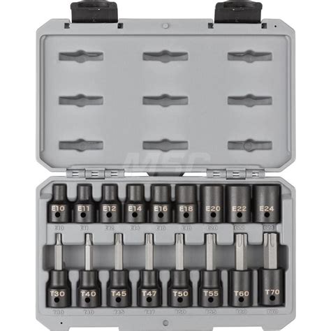 Tekton Inch Drive Torx And External Star Impact Socket Set