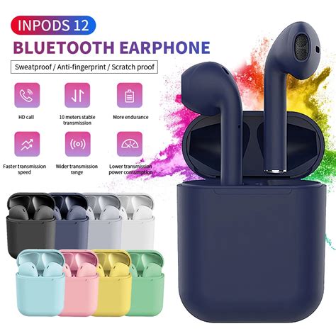 Macarons I12 Tws Bluetooth Earphones Noise Reduction Bluetooth Headset