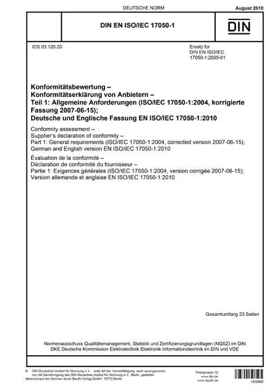 Din En Iso Iec De Konformit Tsbewertung