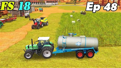 Fs 18 Cow Farm Timelapse 48 Spreading Slurry With Two Barrels