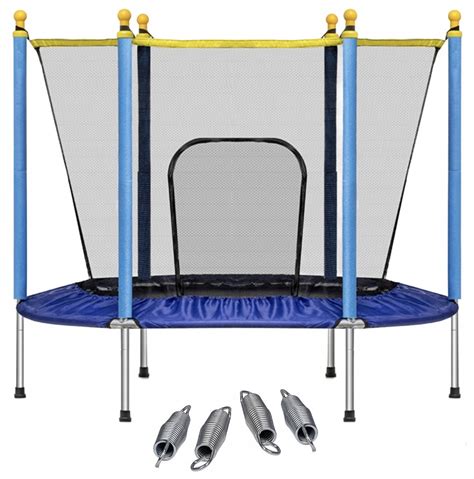 Trampolina Ogrodowa 140cm 4ft Dla Dzieci Siatka Wewnętrzna Do 80kg AS