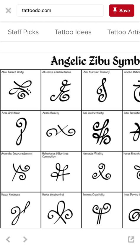 Zibu Angelic Symbols And Meanings List : 2 Angelic Zibu Symbol Temporary Tattoo various sizes ...