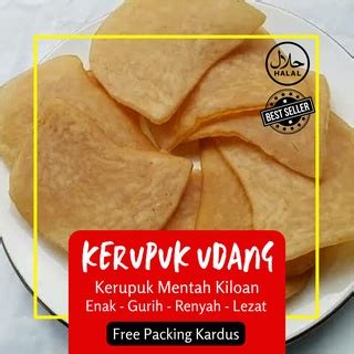 Jual Kerupuk Udang Mentah Krupuk Udang Mentah Kiloan Ukuran Besar Asli