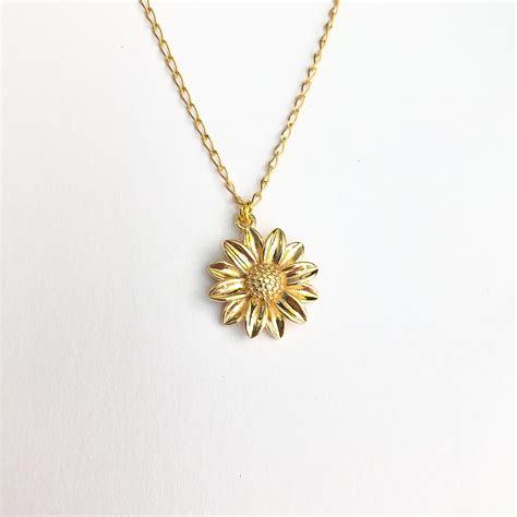 Susana Collar Girasol Flor Chapa De Oro Joyer A Para Chicas Collar