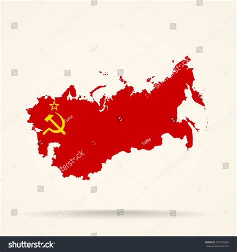 Map Soviet Union Soviet Union Flag Stock Vector 427345963 - Shutterstock