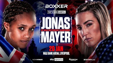 Natasha Jonas Vs Mikaela Mayer Lands At M S Bank Arena In Liverpool