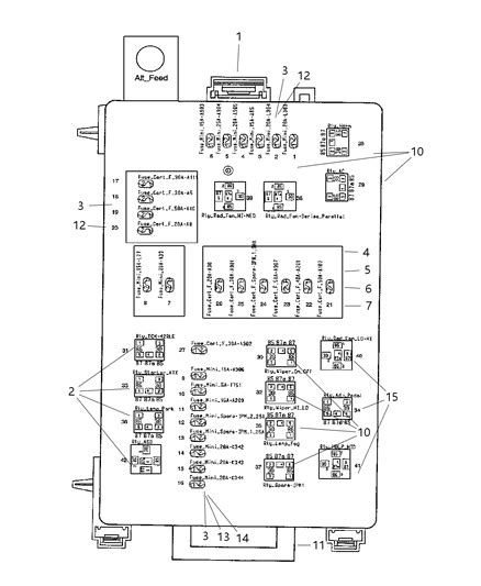 Power Distribution Center Relays And Fuses Under Hood 2007 Dodge Charger