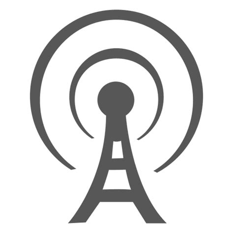 Antenna Tower Flat Icon Transparent PNG SVG Vector File