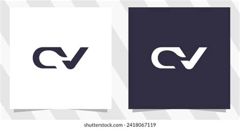 Letter Cv Vc Logo Design Vector Stock Vector Royalty Free 2418067119