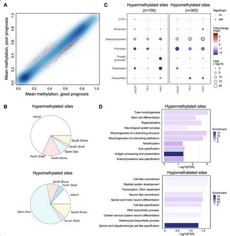 Differential Methylation Analysis A Mean Methylation Values Of The