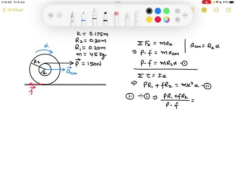 Solved The Kg Spool Is Subjected To A Horizontal Force Of P N